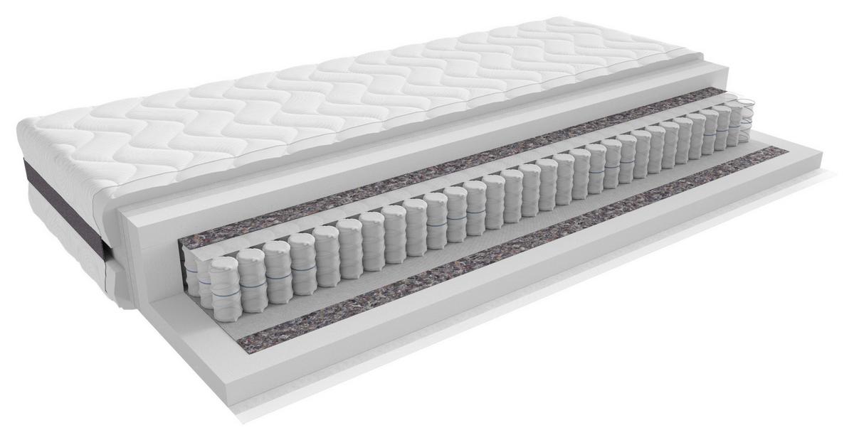 Ležišče Premium Lux Seven Plus, 90x200 Cm - bela, Moderno (90/200cm) - Premium Living