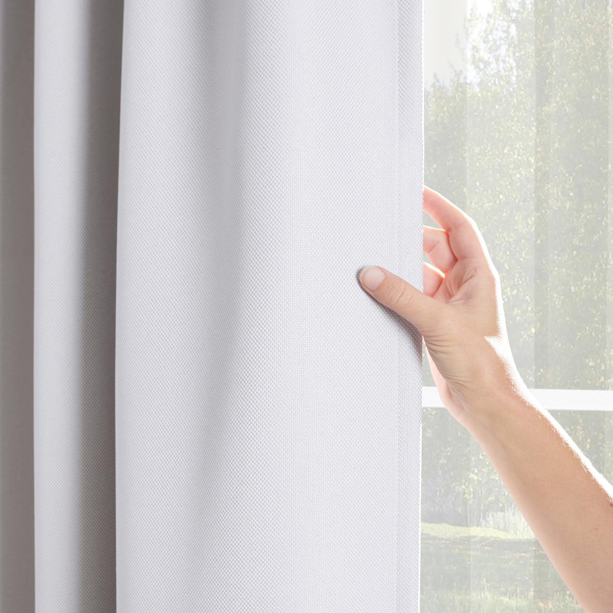 Verdunkelungsvorhang Roman in Weiss ca. 135x255cm - Weiss, Modern, Textil (135/255cm) - Premium Living