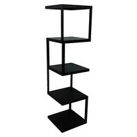 REGAŁ BRUCE - czarny, Basics, metal (25/96/25cm) - Carryhome