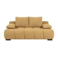 Boxspringsofa Bob Gelb - Chromfarben/Gelb, KONVENTIONELL, Holzwerkstoff/Kunststoff (209/105cm) - Based