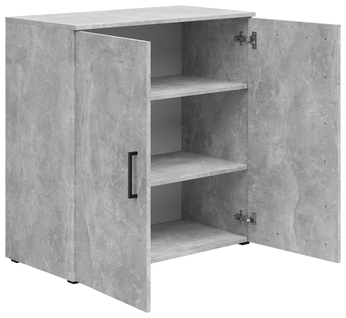 Kommode Multistauraum Grau - Anthrazit/Schwarz, Modern, Holzwerkstoff/Kunststoff (80/83/40cm) - Premium Living