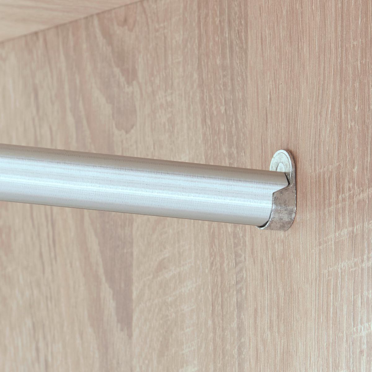 Kleiderschrank Basic in Sonom Eiche - Grau/Sonoma Eiche, Konventionell, Holzwerkstoff/Kunststoff (74/179/52cm) - Based