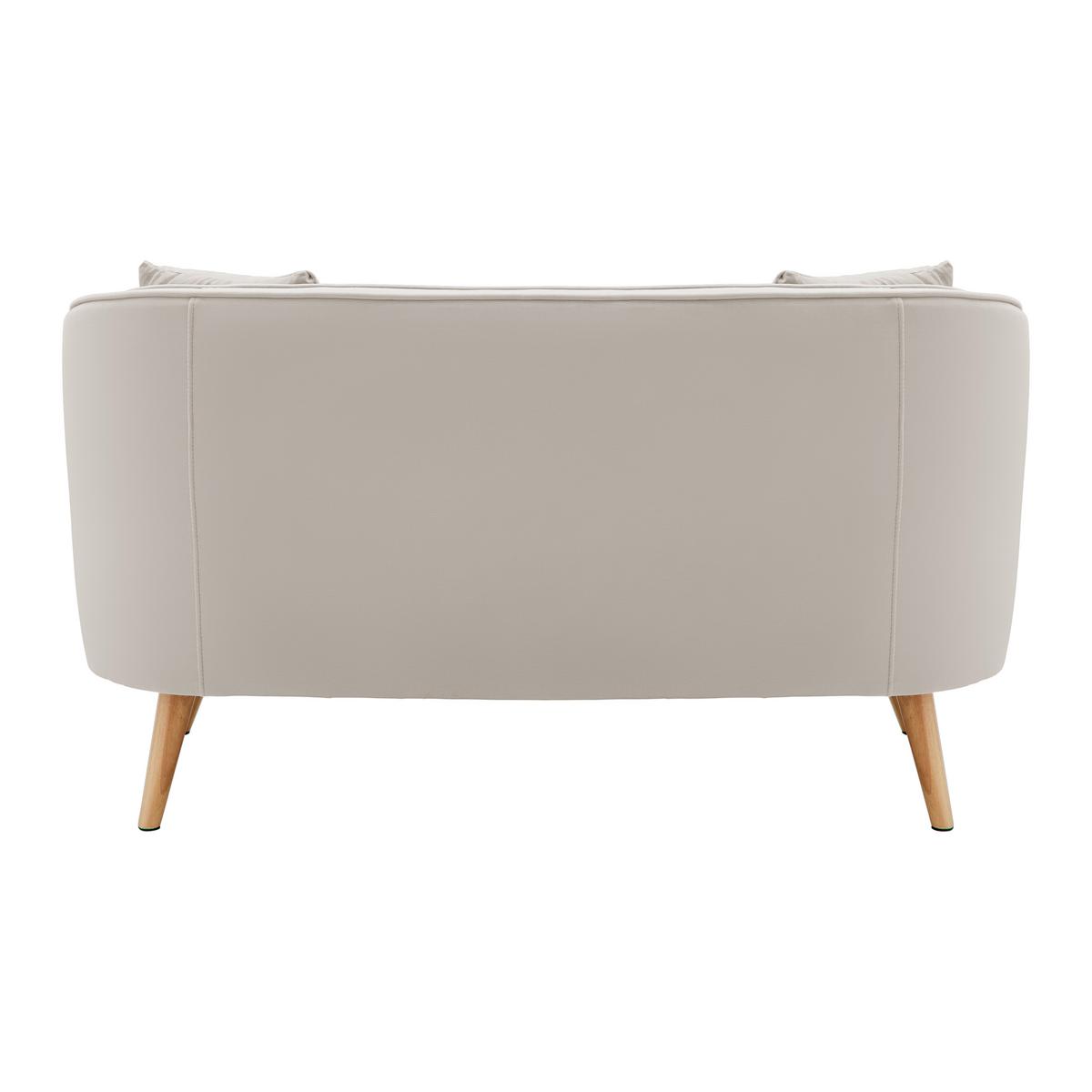 Dvosed Hope, Naravna Barva, Žamet - sivobež/naravne barve, Moderno, tekstil/les (141/77/73cm) - Bessagi Home