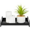 DEKORATIONSBRICKA LEONA -L- - svart, metall (30,8/20/7cm) - Mömax