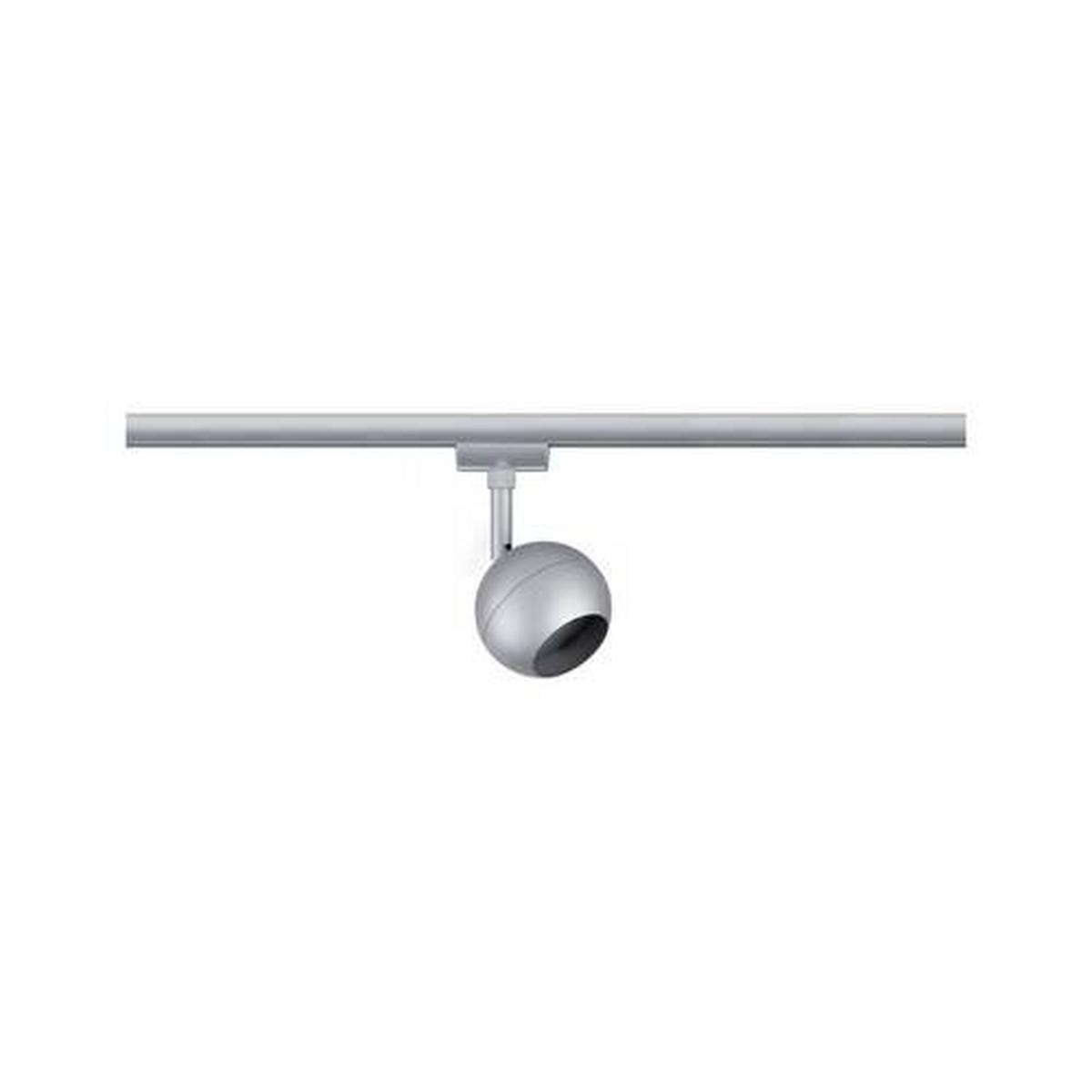 Schienensystem-Strahler Urail Tup Chromfarben max. 10 Watt - Chromfarben/Opal, Design, Metall (8,0/15,9cm) - Paulmann