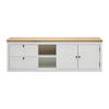 TV-ELEMENT KORSIKA -EXKLUSIV- - Wit/Eikenkleuren, Romantik / Landhaus, Houtcomposiet/Metaal (185/61,4/43cm) - Mömax