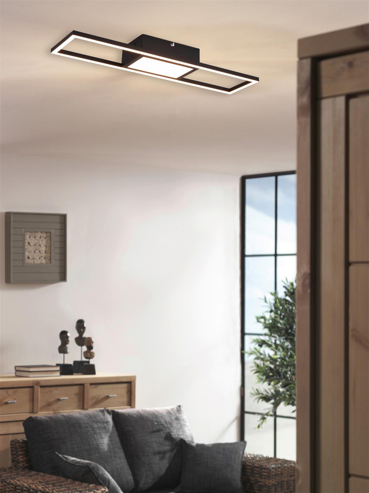 LED-Deckenleuchte Regido Schwarz max. 22 Watt - Schwarz, Design, Metall (13/60/6cm)