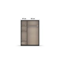 DULAP  USI ROTATIVE VOYAGER - stejar Artisan/gri, Modern, material pe bază de lemn (140/194/53cm) - Modern Living