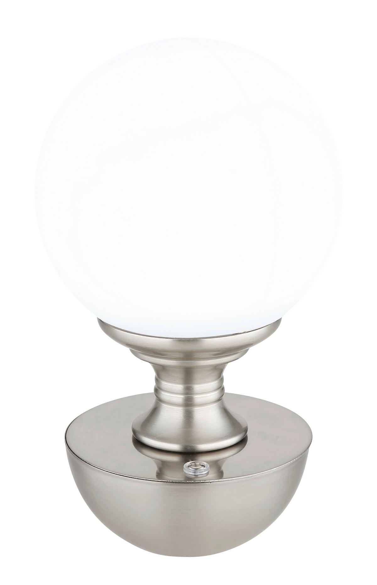 LED-Tischleuchte Tabina Weiß/Silberfarben max. 2,5 W - Weiss/Silberfarben, Konventionell, Kunststoff/Metall (12/21cm) - Globo