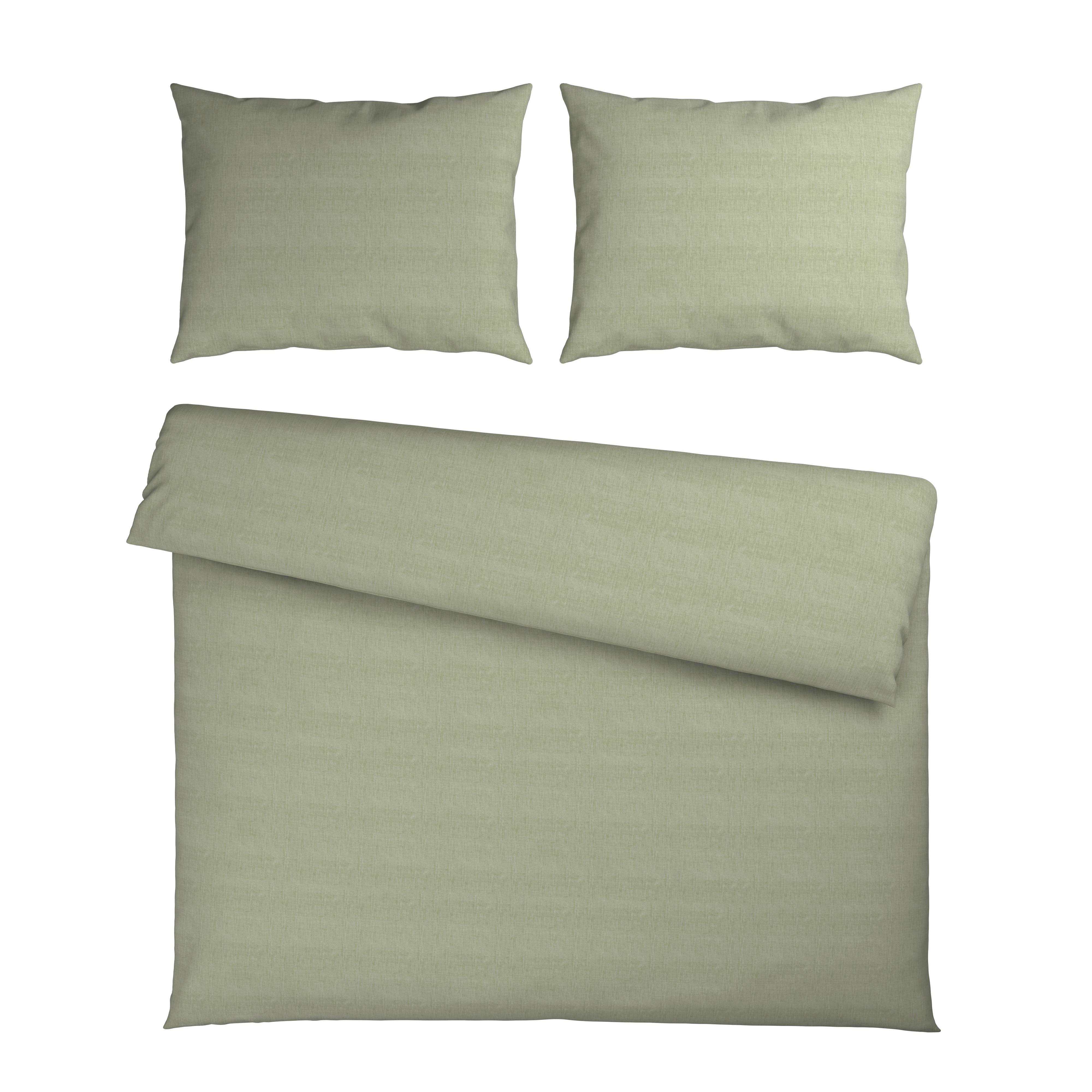 Bettwäsche Ty XXL Salbeigrün ca. 200x220cm - Salbeigrün, Textil (200/220cm) - Mömax