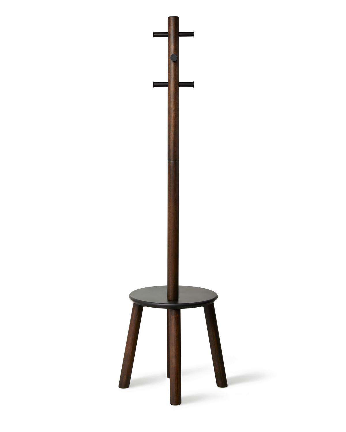 Kleiderständer Dunkelbraun - Dunkelbraun, Basics, Holz (51/165cm) - Umbra