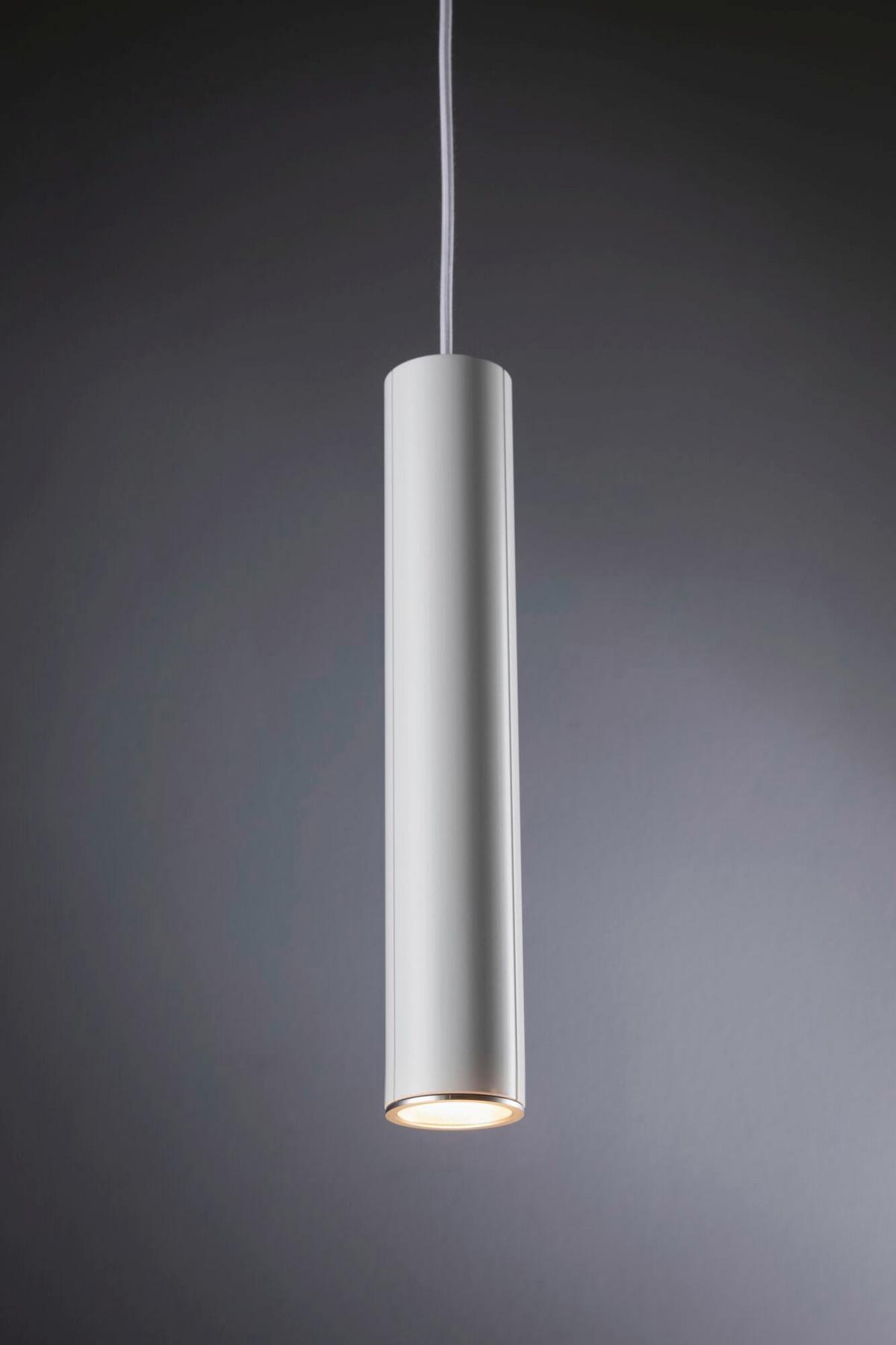 Schienensystem-Hängeleuchte Pendulum Catalejo Weiß/Chrom - Chromfarben/Weiß, Basics, Metall (6,5/38,3cm) - Paulmann