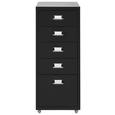 Rollcontainer in Schwarz inkl. Rollen - Chromfarben/Schwarz, MODERN, Metall (28/69/41cm) - Modern Living Rollcontainer in Schwarz inkl. Rollen - Chromfarben/Schwarz, MODERN, Metall (28/69/41cm) - Modern Living
