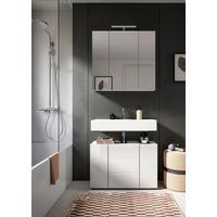 Kopalnica Vira, Bela, 2-Delno, Led - črna/bela, Moderno, umetna masa/leseni material (82cm) - MID.YOU