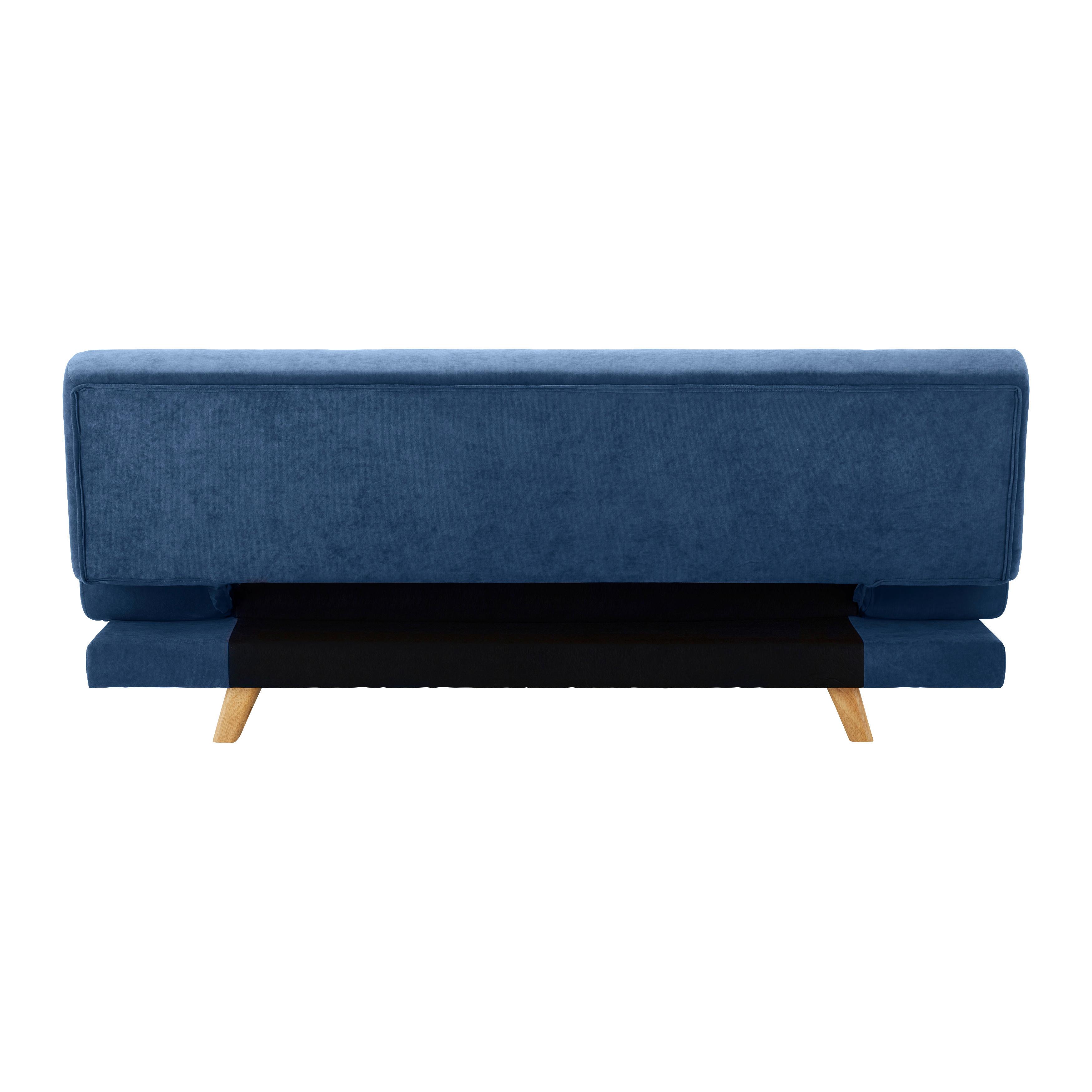BÄDDSOFFA FUNKY - blå/naturfärgad, Modern, trä/textil (183/73/79cm) - Bessagi Home