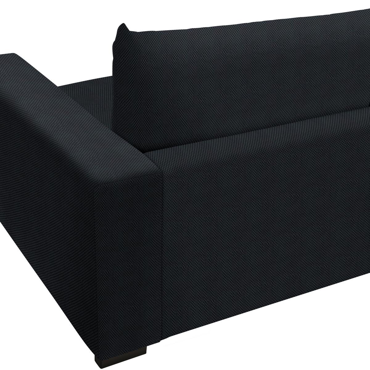 Bigsofa Pedro Schwarz - Schwarz, MODERN, Holz/Holzwerkstoff (261/83/124cm) - Mömax
