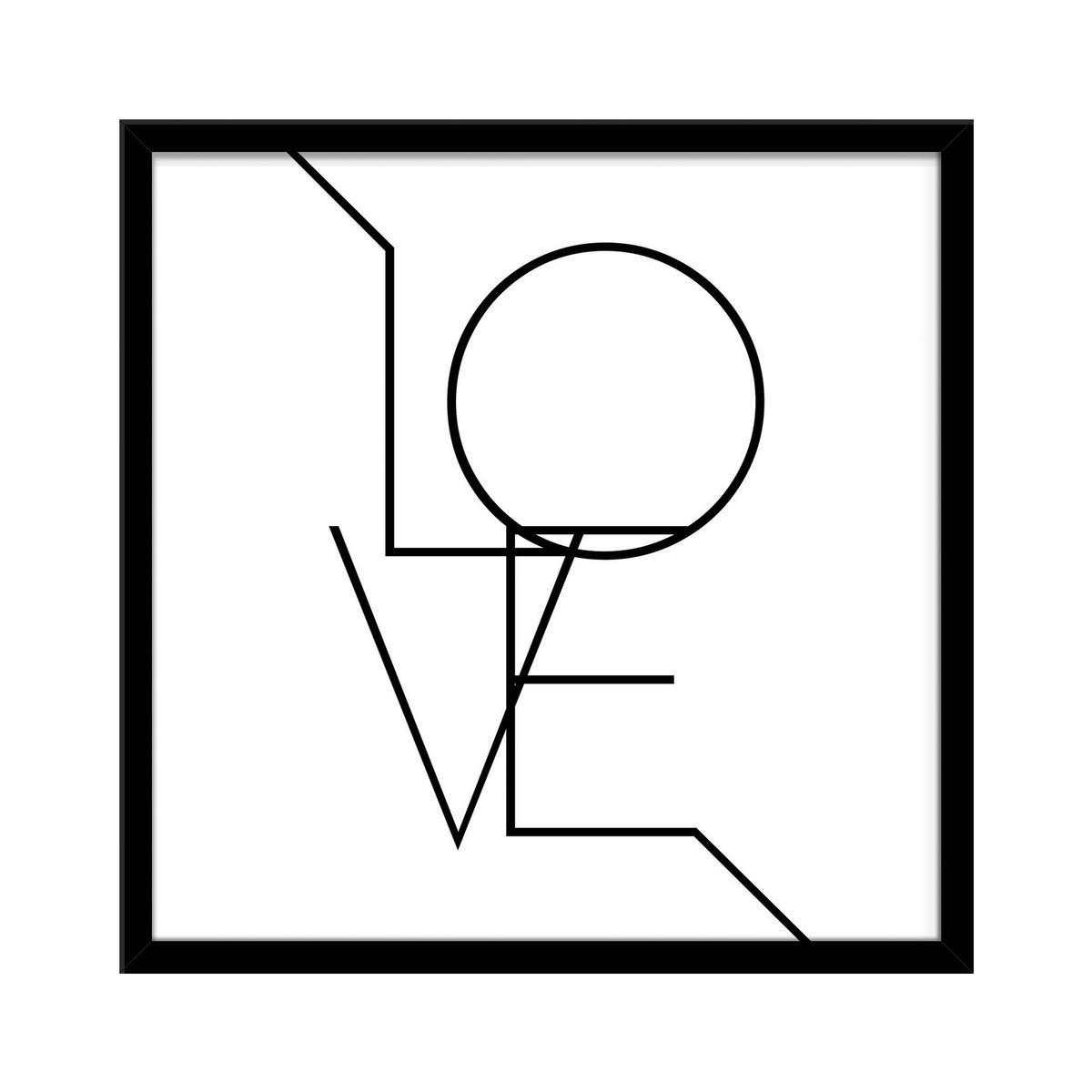 Kép Vous - fekete/fehér, faalapú anyag/papír (30/30cm) - Modern Living