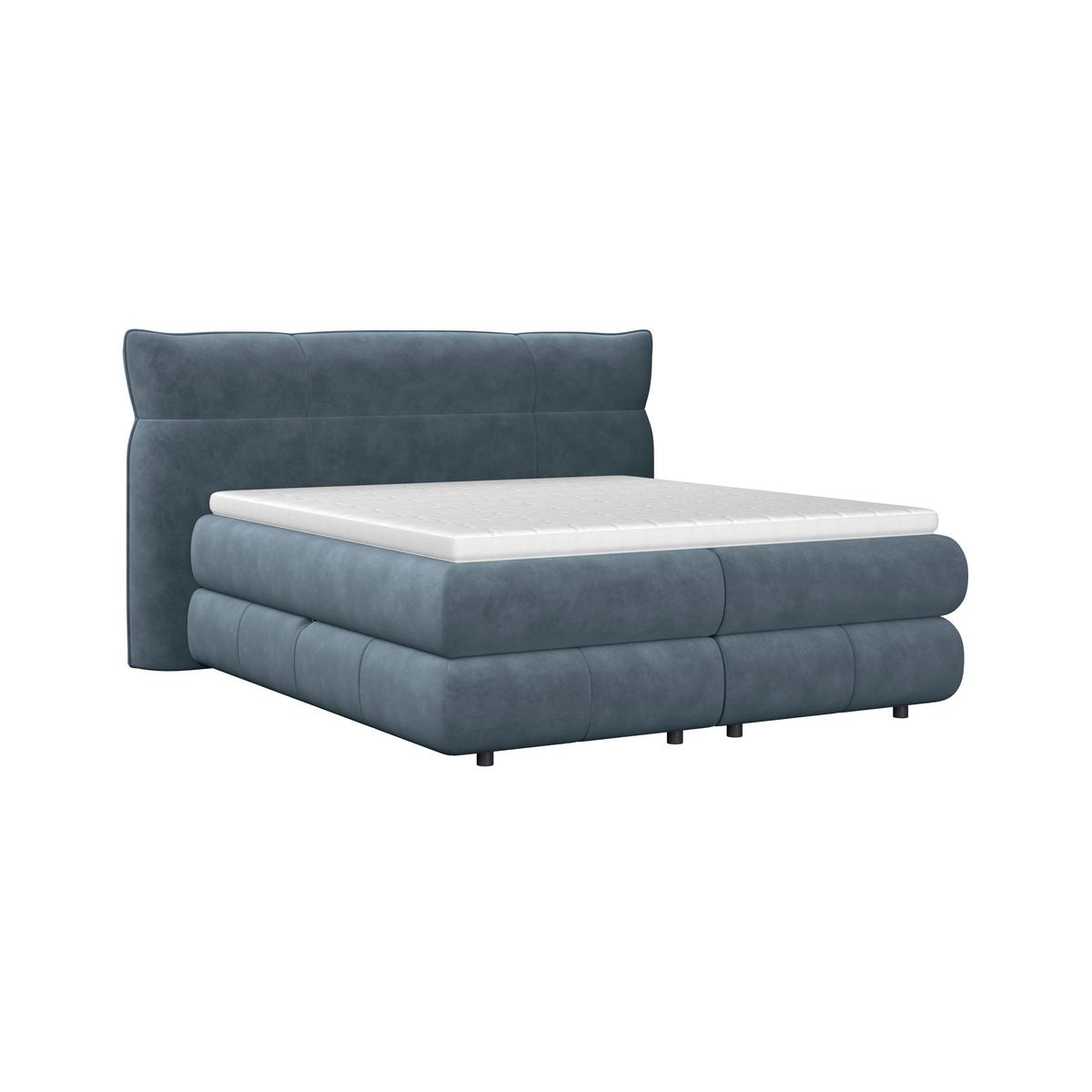 Boxspring Krevet Carmelo - zelena/crna, Trend, tekstil/plastika (180/200cm) - Premium Living
