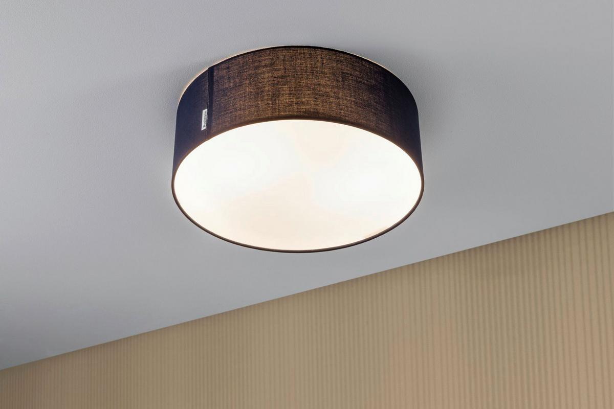 Deckenleuchte Mari in Dunkelbraun max. 20 Watt - Dunkelblau, Basics, Textil (38/13cm) - Paulmann