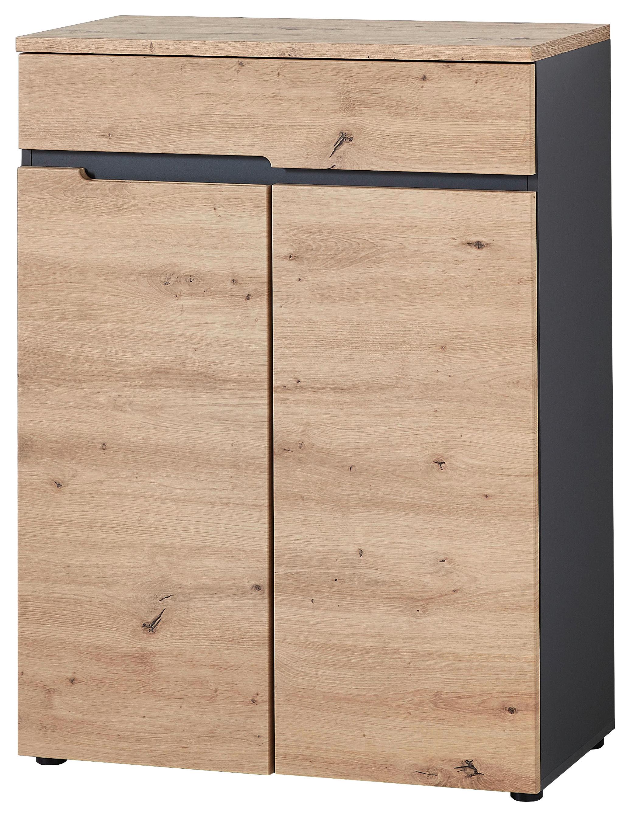 Schuhschrank Ca. 80x107x38cm - Graphitfarben/Eiche Artisan, Modern (80/107/38cm) - Mömax
