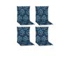 Niedriglehner Auflagen Bunde 4er- Set ca. 100x50 cm Blau - Dunkelblau/Hellblau, Basics, Textil (100/50/6cm) - Gardenson
