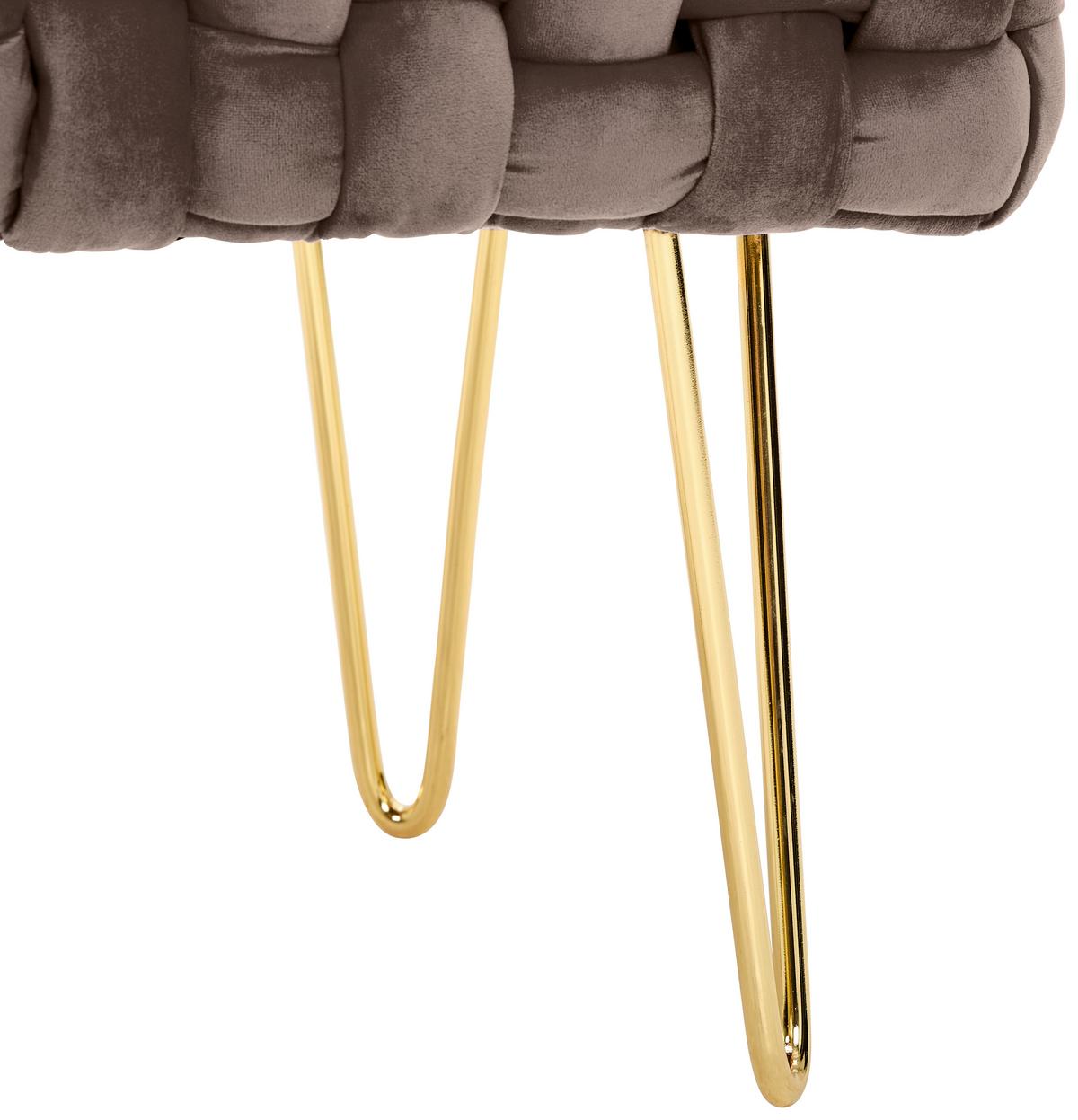 HOKER AMY - kolor złoty/szary, Trend, metal/tkanina (44/41/44cm) - Xora