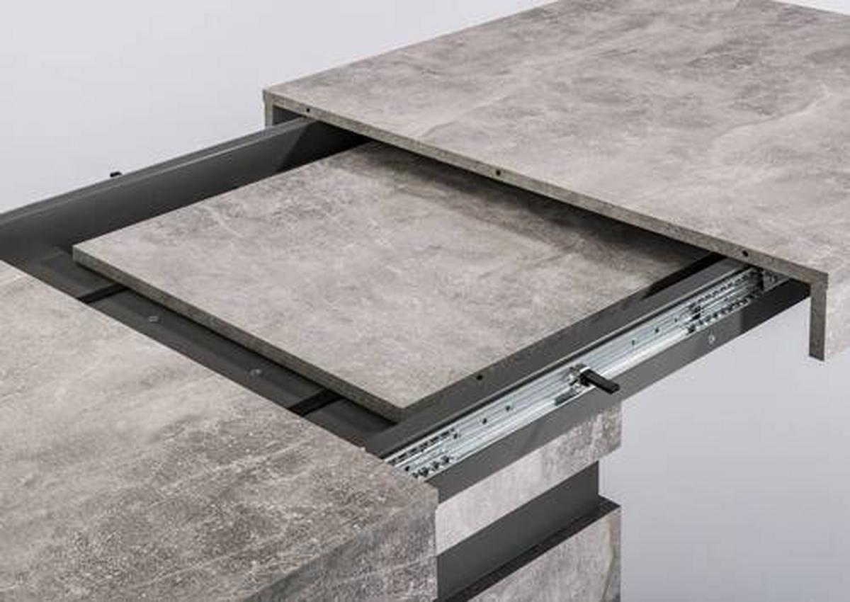 Esstisch Matthew Grau ca. 140x90x75 cm - Dunkelgrau/Grau, MODERN, Holzwerkstoff (140/90/75cm) - MID.YOU