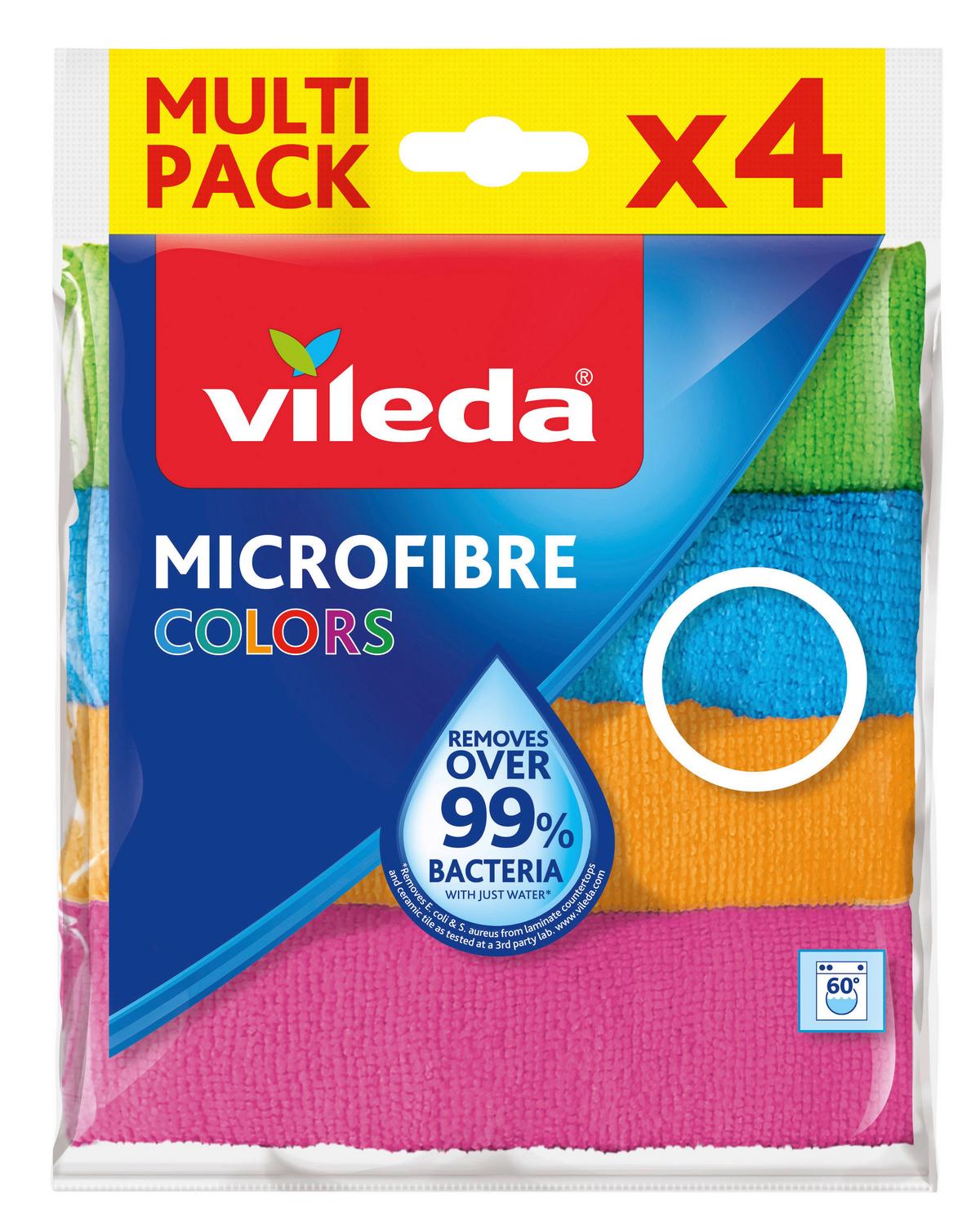 Allzwecktuch Vileda-Colors Multicolor, 4er Set - Blau/Orange, Basics, Textil (30/30cm) - Vileda