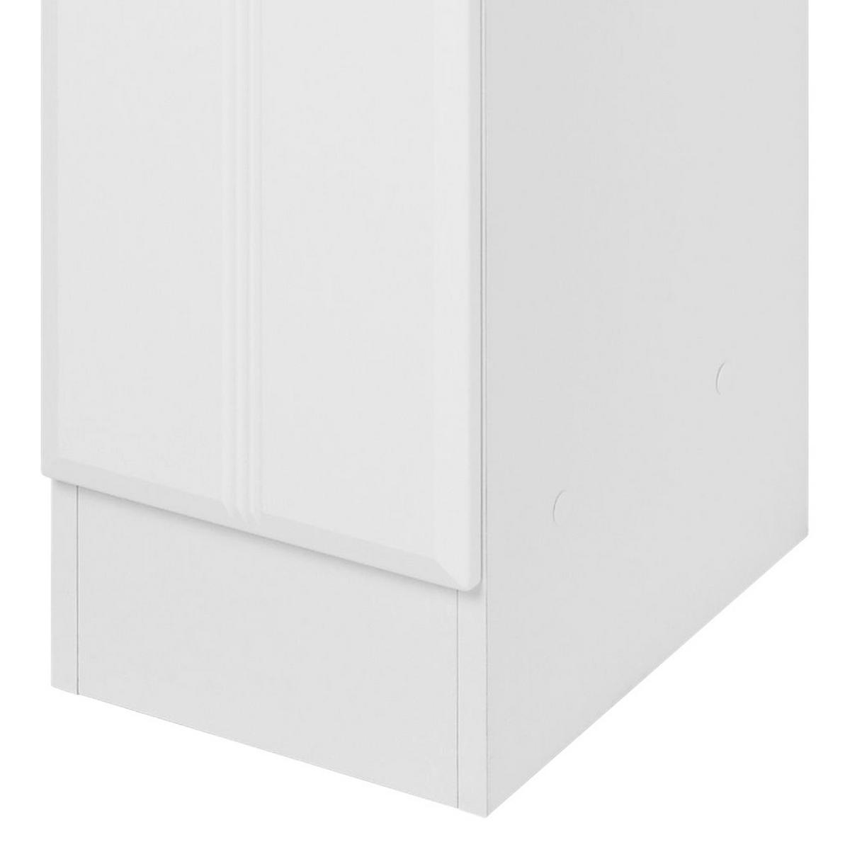 Hochschrank in Weiss 'Rallye' - Chromfarben/Weiß, KONVENTIONELL, Holzwerkstoff/Kunststoff (25/190/34cm) - Held