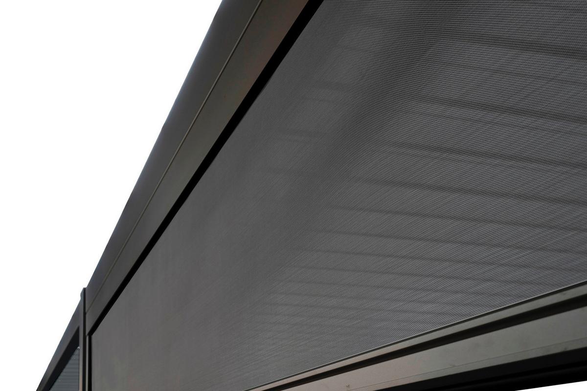 Pergola-Rollo ca. 300x250 cm Grau - Anthrazit/Grau, MODERN, Textil/Metall (300/250/10cm) - Gardenson