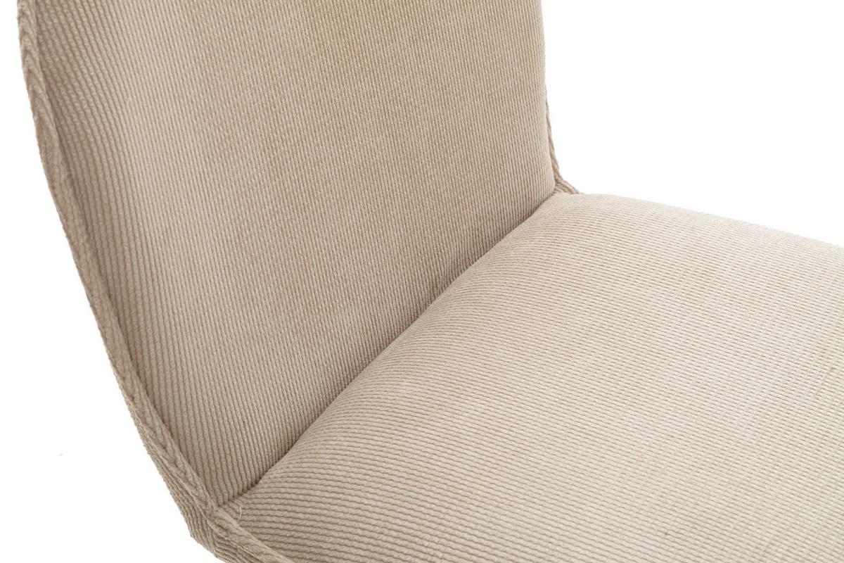 KRZESŁO LARDOS - beżowy/kolor dębowy, Design, drewno/tkanina (49/87/63cm) - Livetastic