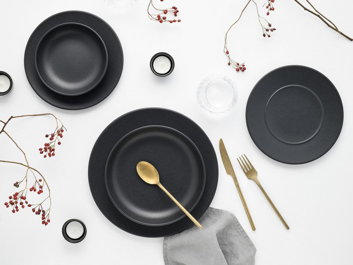 Jedilni Servis Unico Black, 8-Delni - črna, Basics, keramika - Creatable