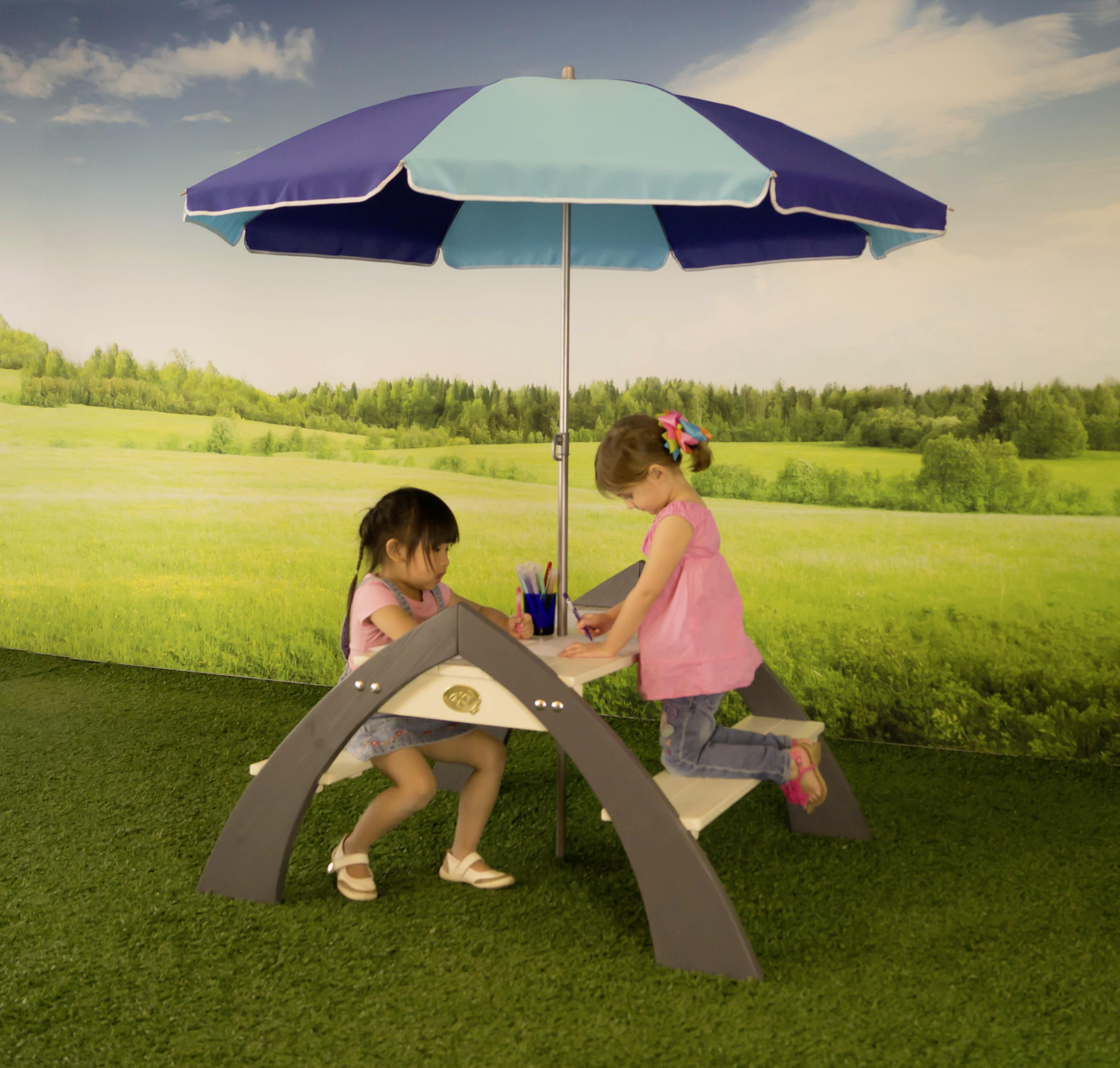 Kinder-Gartentisch Axi Kylo aus Holz - Weiß/Dunkelblau, Basics, Holz (119/100/119cm) - Ambia Garden