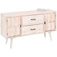 Sideboard Weiß - Schwarz/Weiß, LIFESTYLE, Holz/Holzwerkstoff (122/65,5/30,5cm) - Premium Living