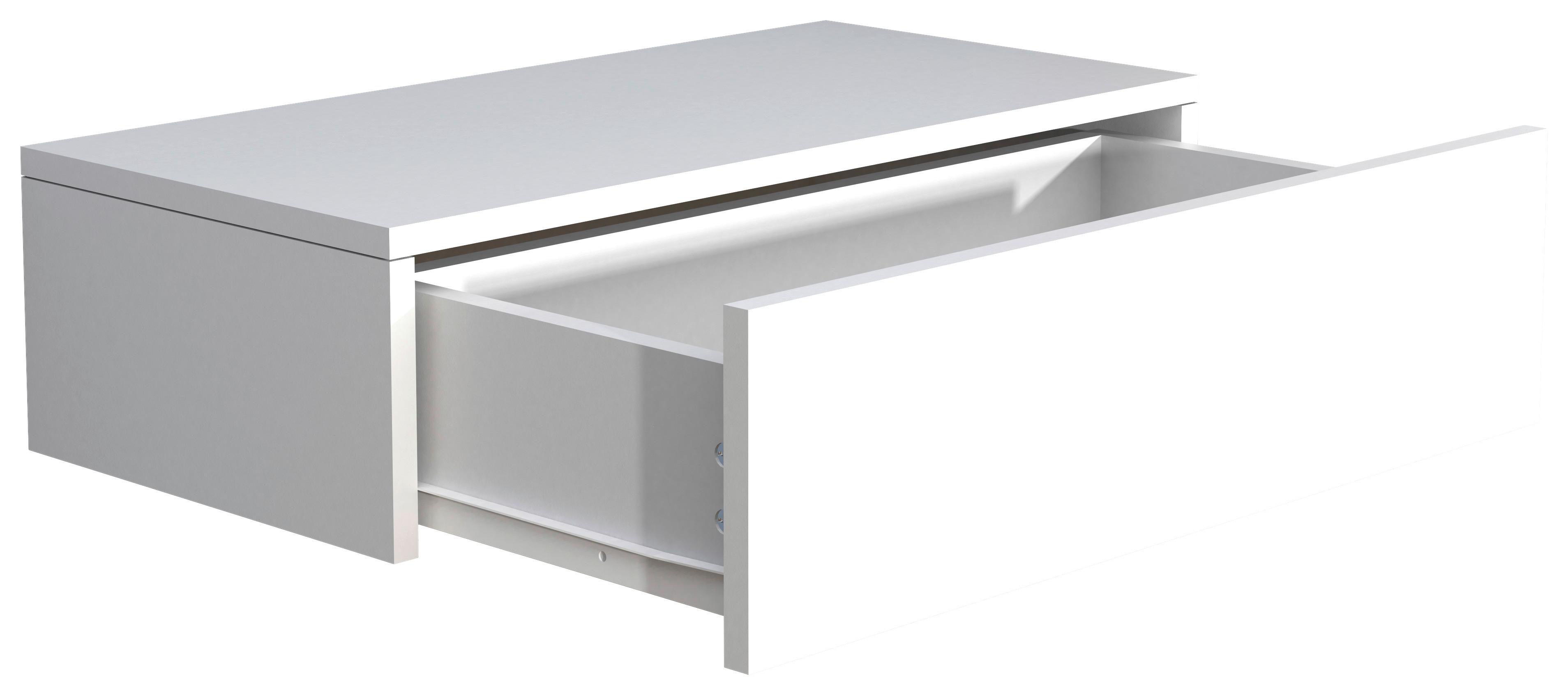 Nachtkästchen USAL M 60 Weiß - Weiß, MODERN, Holzwerkstoff (60/15/30cm) - MID.YOU