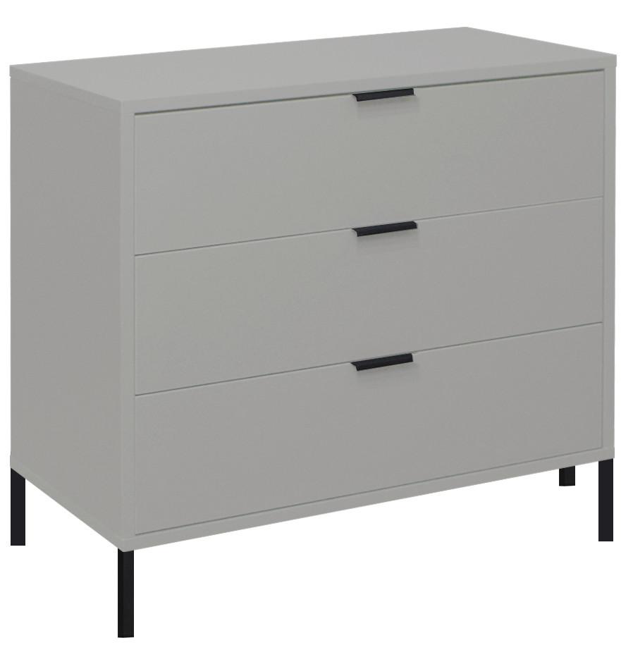 Kommode in Grau - Anthrazit/Grau, MODERN (81/67/45cm) - Premium Living