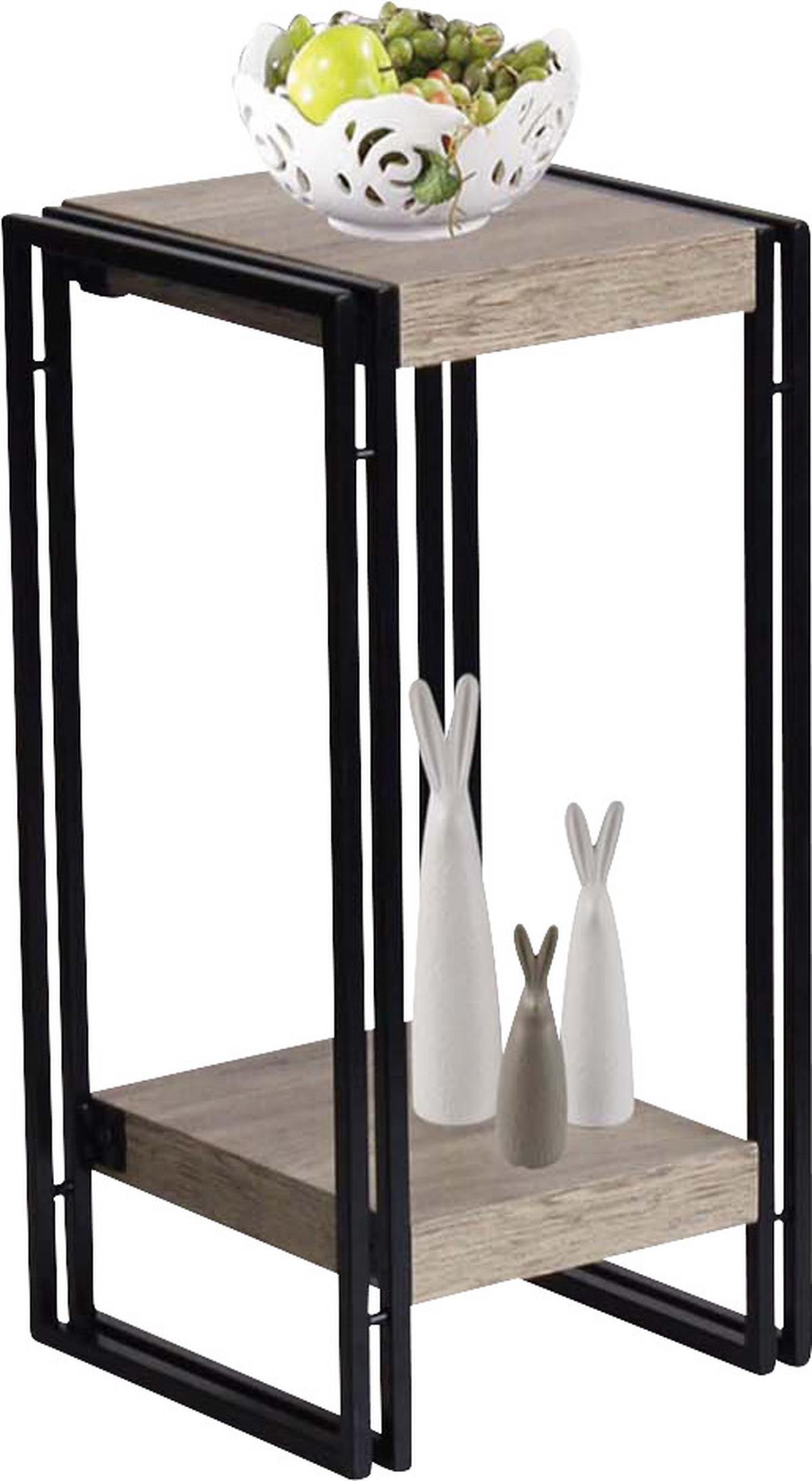 Stalak Za Cvijeće Scott 4 - boje hrasta/crna, Moderno, drvni materijal/metal (30/55/30cm) - Based