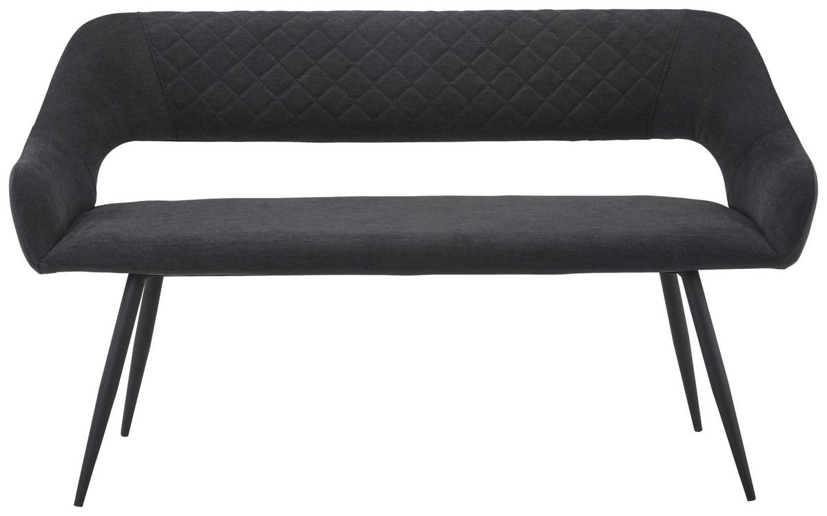 Jedilniška Klop Porto, Antracit, 140 Cm - črna/antracit, Moderno, kovina/tekstil (140l) - MID.YOU