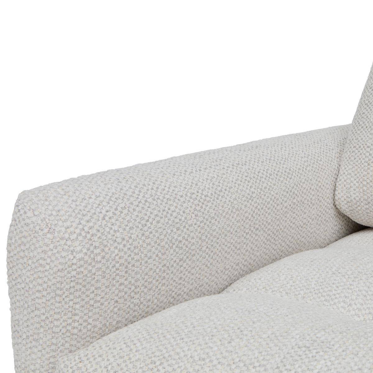 Ecksofa Bruce Grauweiß - Grauweiß/Schwarz, Textil/Metall (273/61-85/161cm) - Mömax