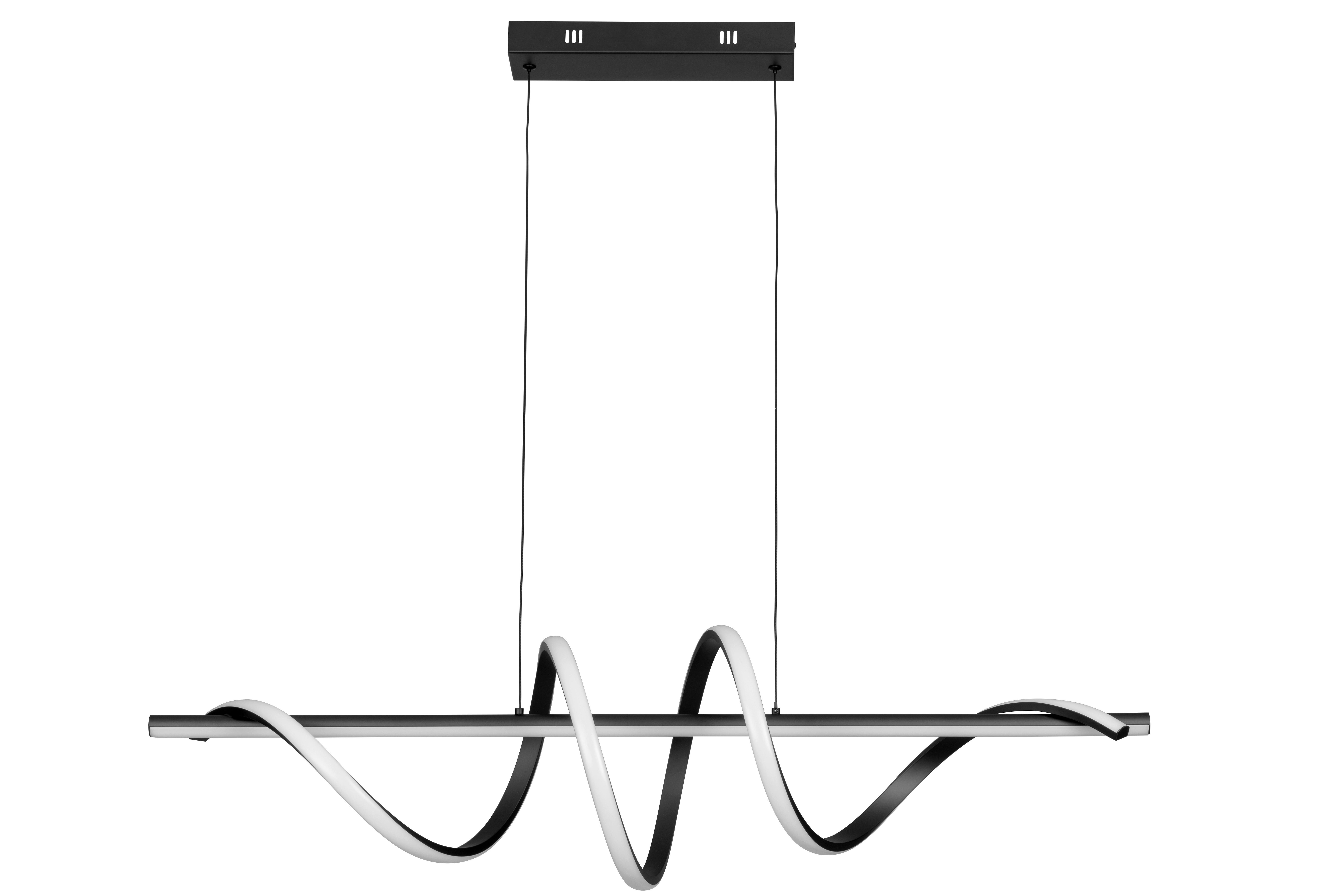 LAMPA WISZĄCA LED SEGIN *SBN* - czarny, Design, tworzywo sztuczne/metal (101/25/150cm) - Novel