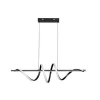 LAMPA WISZĄCA LED SEGIN *SBN* - czarny, Design, tworzywo sztuczne/metal (101/25/150cm) - Novel