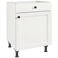 Kochfeldumbauschrank Cascada Weiß - Schwarz/Weiß, MODERN, Holzwerkstoff/Metall (60/87/56cm) - Nobilia