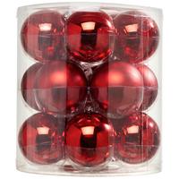 Karácsonyfagömbszett Noel - piros, Basics, Üveg (6cm) - Modern Living