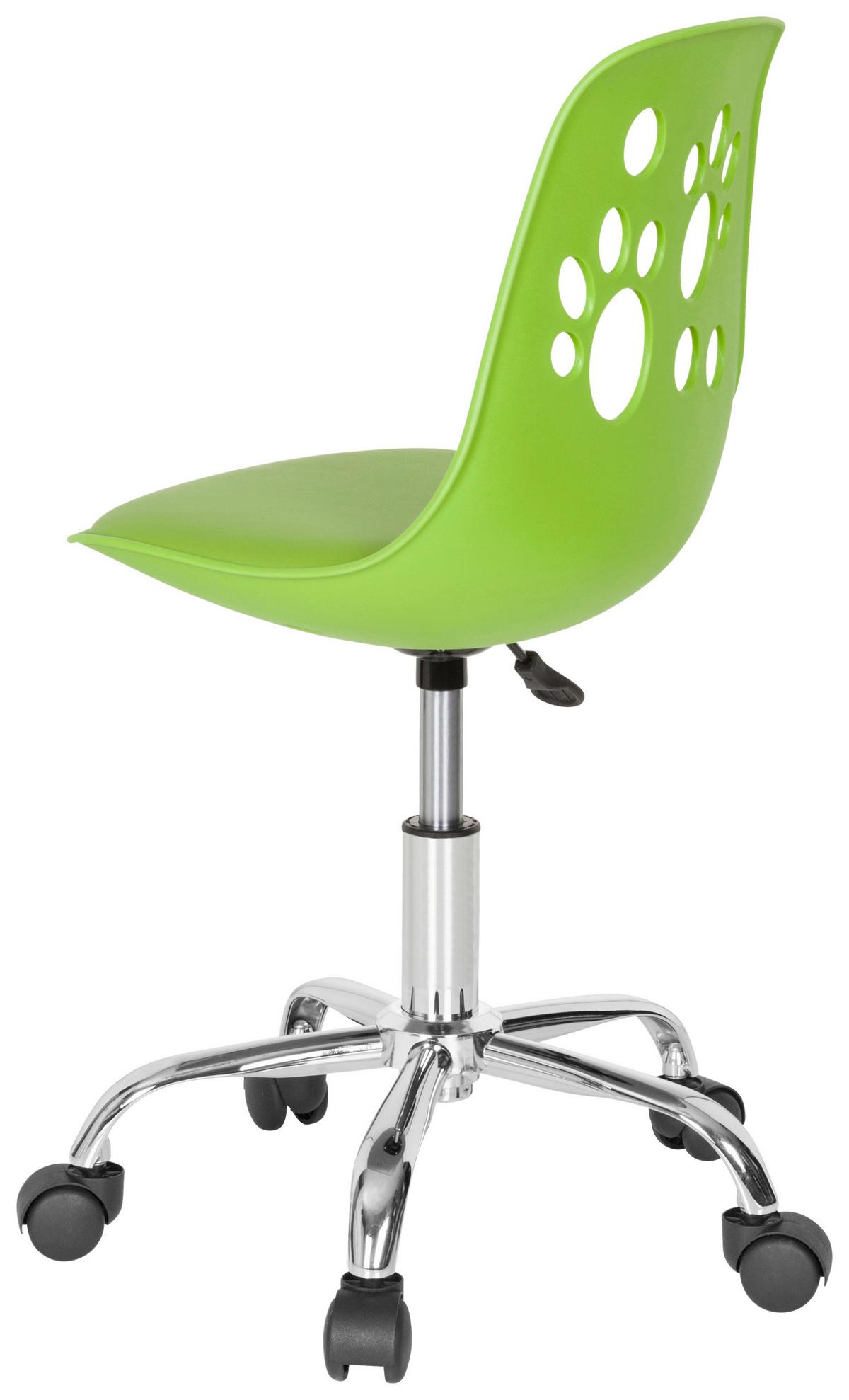 Mladinski Vrtljivi Stol Fancy I, Zelena - zelena, Moderno, umetna masa/tekstil (40/72-82/44cm) - MID.YOU