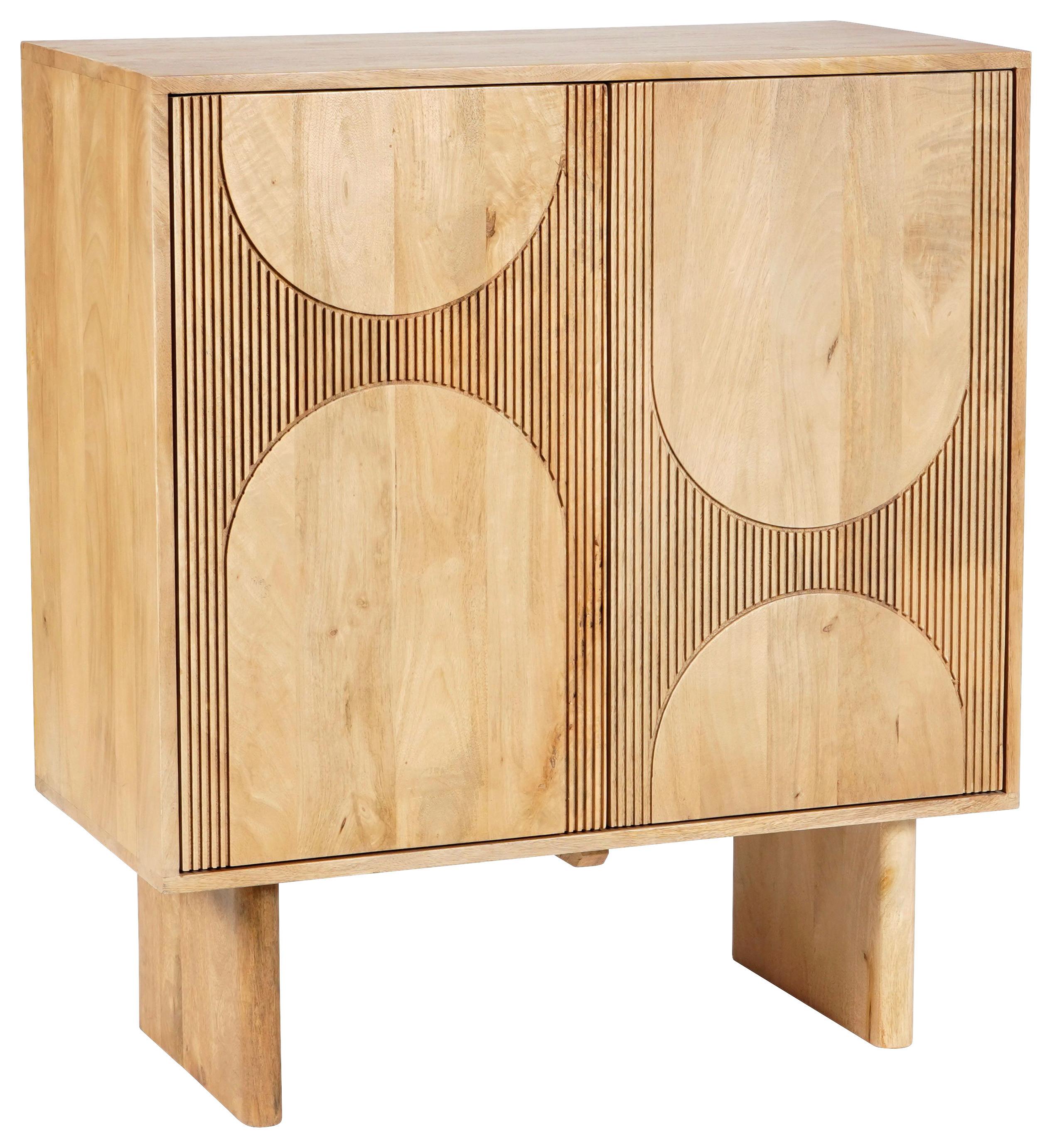 Kommode Curve in Eichefarben - Eichefarben, MODERN, Holz/Holzwerkstoff (80/90/40cm) - Zandiara