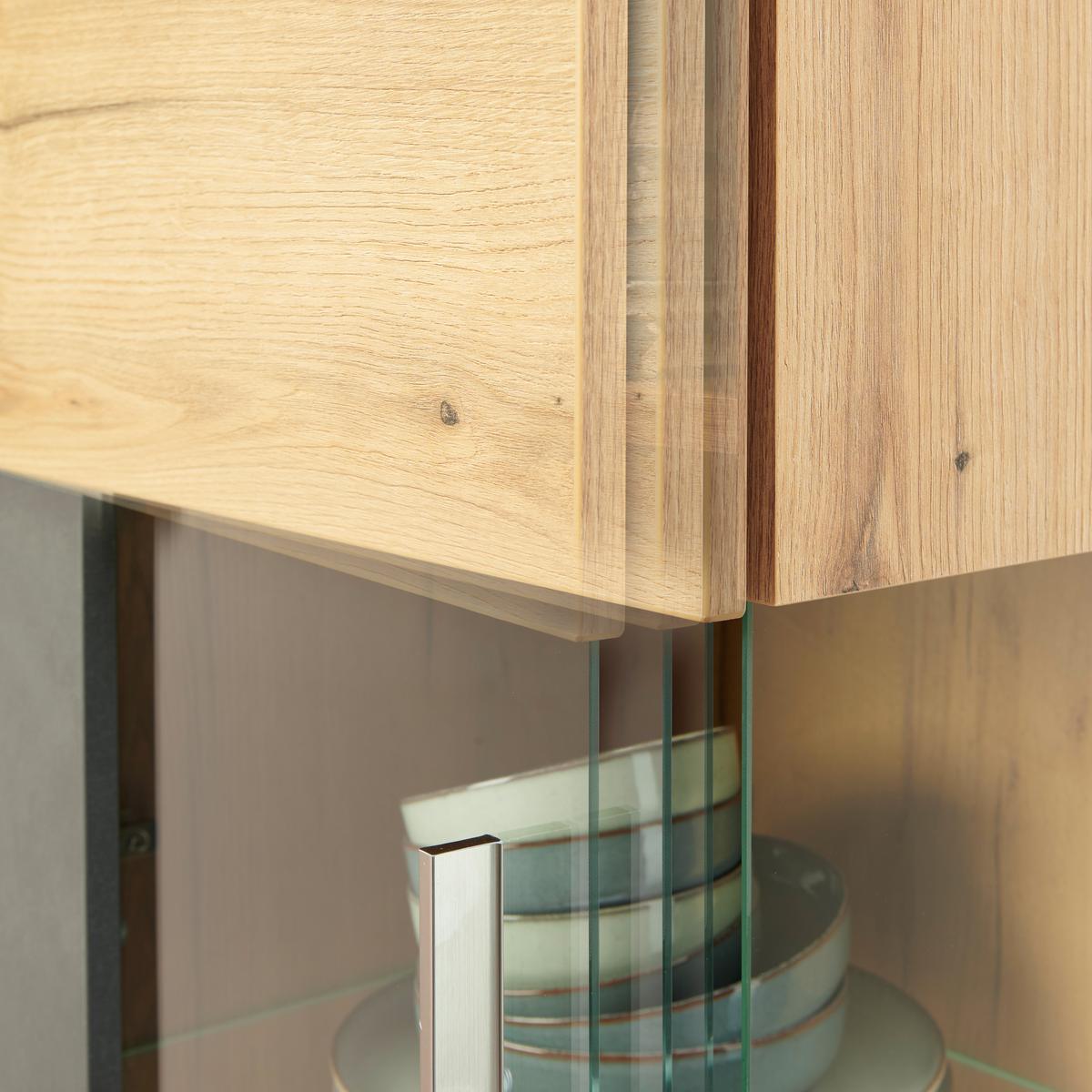 Vitrină suspendată LIMIT - Modern, sticlă/material pe bază de lemn (53/125/35cm) - Modern Living