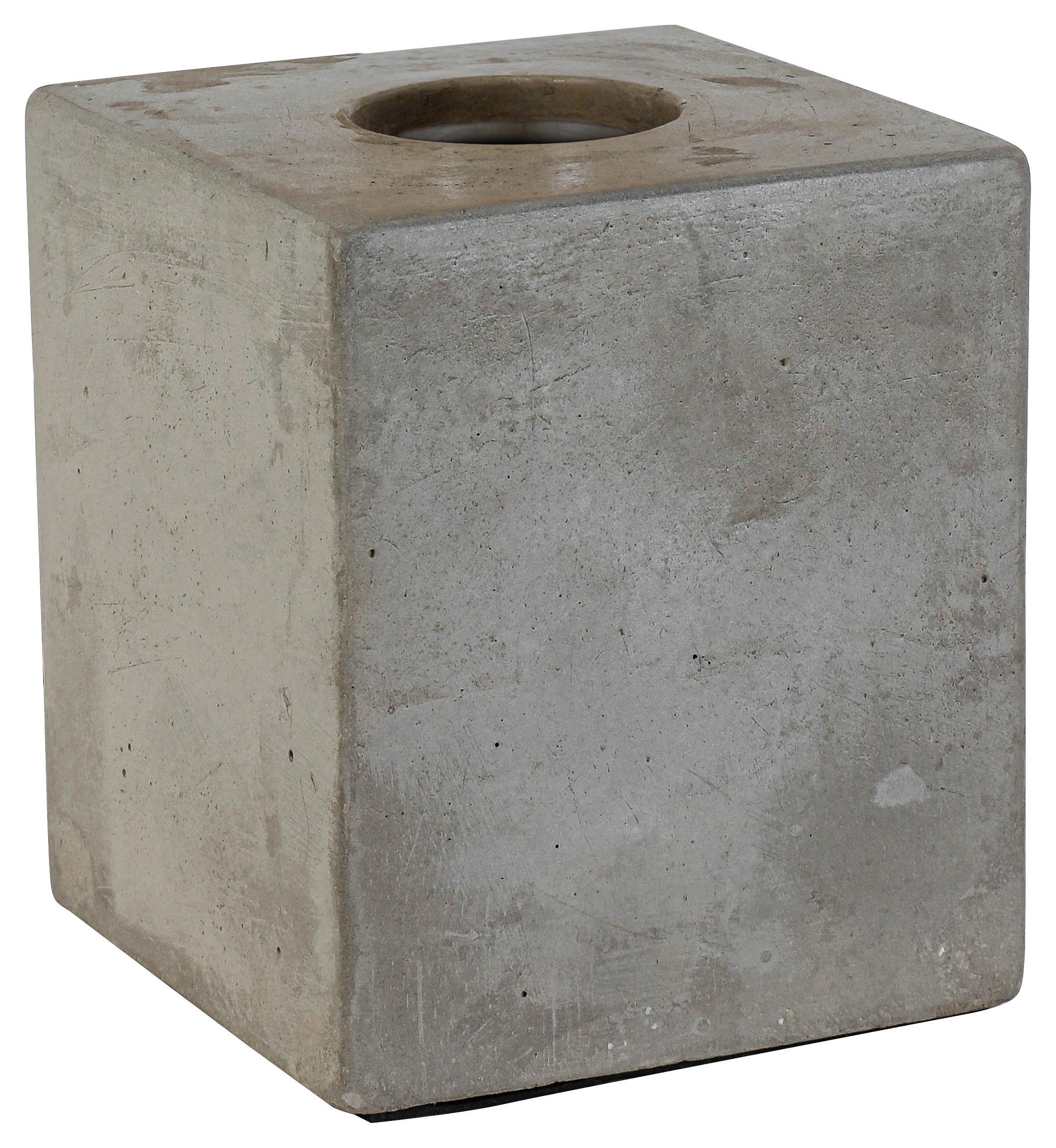 BORDSLAMPA STON - grå/svart, Modern, plast/sten (9,5/9,5/11cm) - Mömax