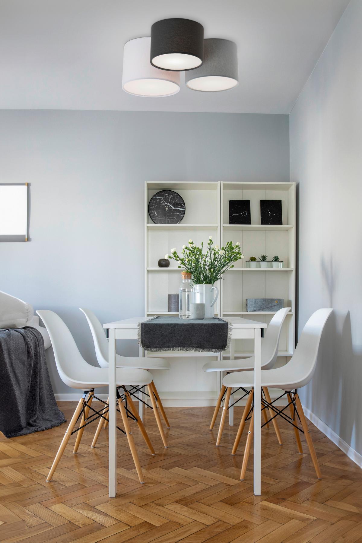 LAMPA SUFITOWA NADIA - antracytowy/jasnoszary, Modern, tworzywo sztuczne/metal (48/24cm) - Novel