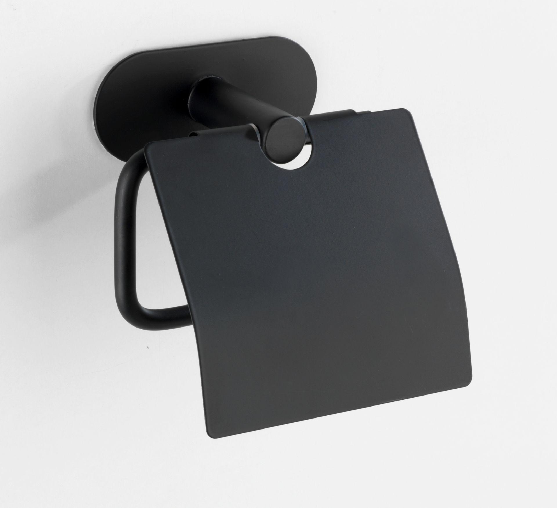 Suport hârtia igienică Orea Black - negru, Modern, metal (14/12,5/7cm) - Wenko