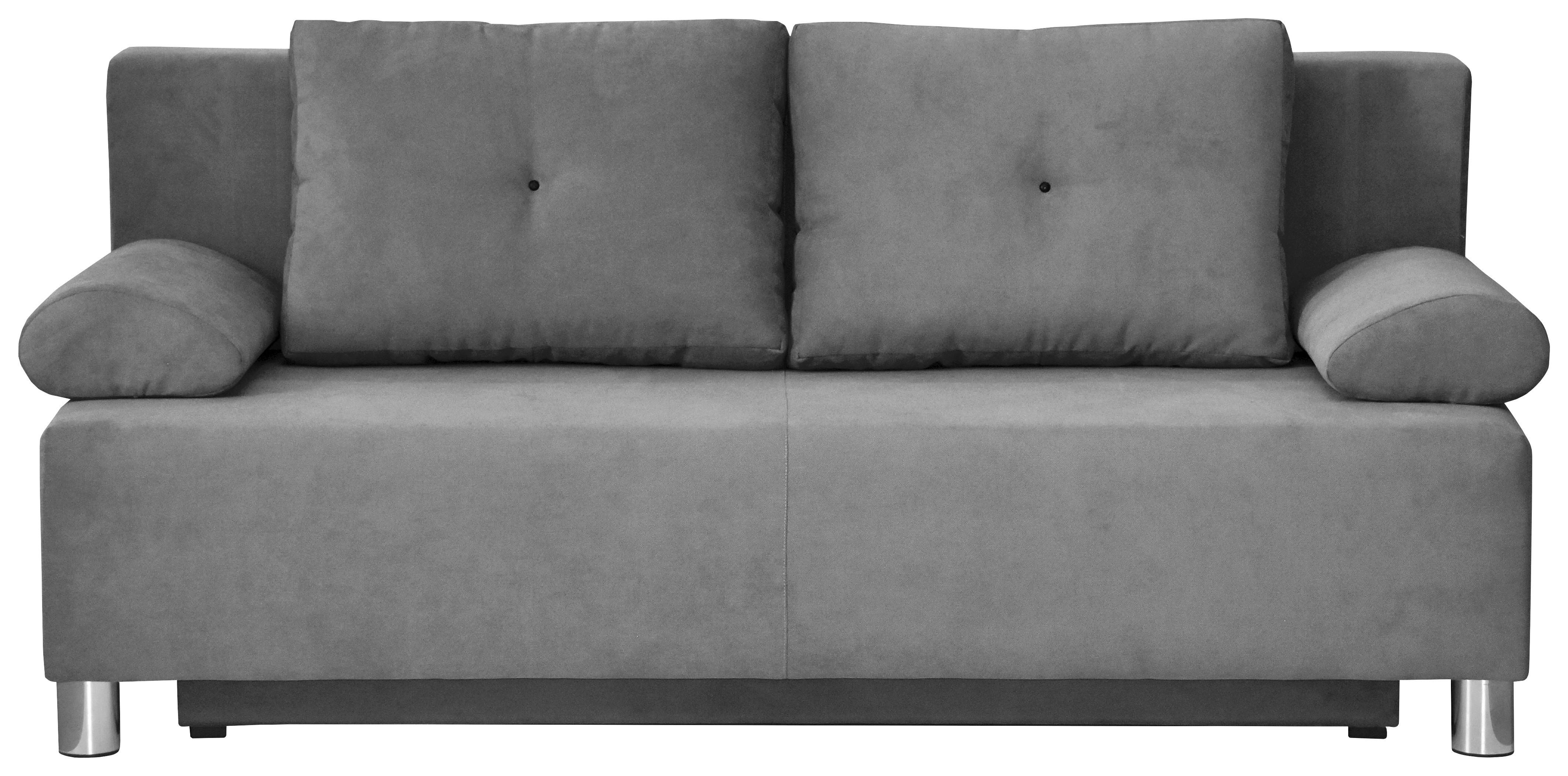 Kanapéágy Ibiza - szürke, Romantik / Landhaus, textil (190/90/85cm)